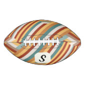 Custom Monogram Retro 70er Geometric Football (Vorderseite)