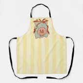 Custom Monogram Retro Coastell Seashell Schürze (Vorderseite)