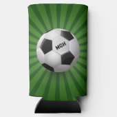 Custom Monogram Retro Soccer Ball Selters Dosenkühler (Rückseite)