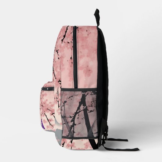 Custom Monogram Sakura Backpack Bedruckter Rucksack (Rechts)
