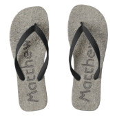 Custom Monogram Sand Flip Flops for Men Badesandalen (Fußbett)