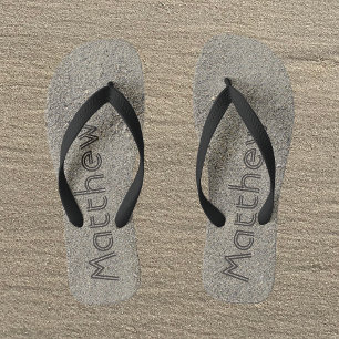 Custom Monogram Sand Flip Flops for Men Badesandalen