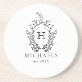 Custom Monogram Sandstone Untersetzer (Vorne)