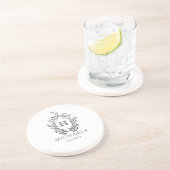 Custom Monogram Sandstone Untersetzer (Seite)