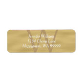 Custom Monogram Sandy Beach Rücksendeadressen-Aufk (Vorne)