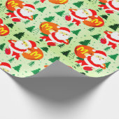 Custom Monogram Santa Claus, der Ihnen Geschenk gi Geschenkpapier (Ecke)