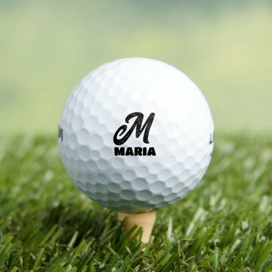 CUSTOM MONOGRAM SCRIPT GOLFBALLS FÜR DIE MAMA GOLFBALL (Insitu T-Shirt)