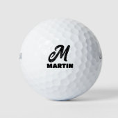 CUSTOM MONOGRAM SCRIPT GOLFBALLS FÜR VATER GOLFBALL (Vorderseite)