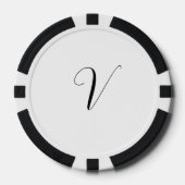 Custom monogram script initial pokerchips (Vorderseite)