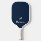 Custom Monogram Script Name Pickleball Schläger (Rückseite)