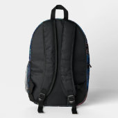 Custom Monogram Sea Life Backpack Bedruckter Rucksack (Rückseite)