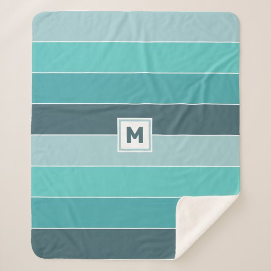 Custom Monogram Sherpa Blanket Sherpadecke (Vorderseite)