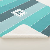 Custom Monogram Sherpa Blanket Sherpadecke (3/4)