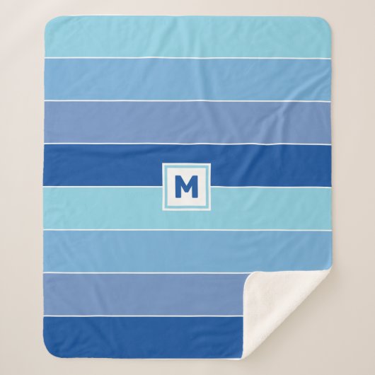 Custom Monogram Sherpa Blanket Sherpadecke (Vorderseite)