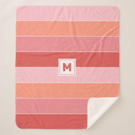 Custom Monogram Sherpa Blanket Sherpadecke