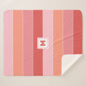 Custom Monogram Sherpa Blanket Sherpadecke (Vorderseite (Horizontal))