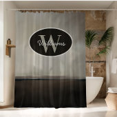 Custom Monogram Shower Vorhang Ölgemälde