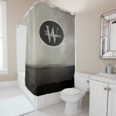 Custom Monogram Shower Vorhang Ölgemälde (Beispiel)