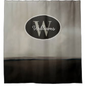 Custom Monogram Shower Vorhang Ölgemälde (Vorderseite)