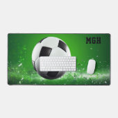 Custom Monogram Soccer Ball Schreibtischunterlage (Tastatur & Maus)