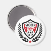 Custom Monogram Soccer Logo-Magnet Magnet (Vorderseite/Rückseite)