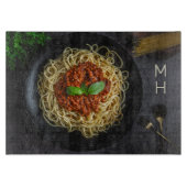 Custom Monogram Spaghetti Schneidebrett (Vorderseite)