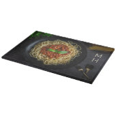 Custom Monogram Spaghetti Schneidebrett (Ecke)