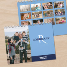 Custom Monogram Spanish Light Blue Photo