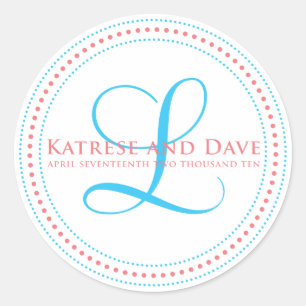Custom Monogram Sticker for Katrese and Dave