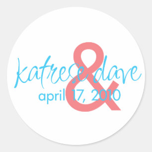 Custom Monogram Sticker for Katrese and Dave