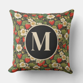 Custom Monogram Strawberry Kissen
