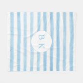 Custom Monogram Strip Sherpa Blanket Fleecedecke (Vorderseite (Horizontal))