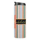 Custom Monogram Striping Wedding Bridesmaid Thermosbecher (Nach rechts gedreht)