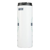 Custom Monogram Surfer Tumbler Thermosbecher (Rückseite)