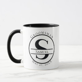 Custom Monogram Tasse moderne minimalistische Stil