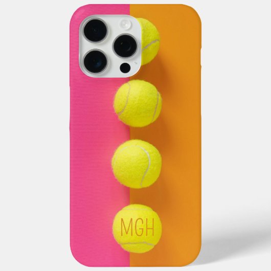Custom Monogram Tennis Balls Case-Mate iPhone Hülle (Rückseite)