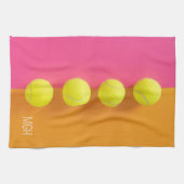 Custom Monogram Tennis Balls Geschirrtuch (Horizontal)