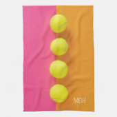 Custom Monogram Tennis Balls Geschirrtuch (Vertikal)