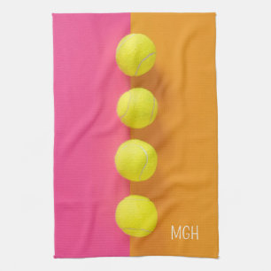 Custom Monogram Tennis Balls Geschirrtuch