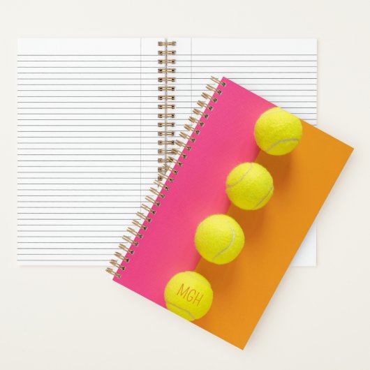 Custom Monogram Tennis Balls Notizblock (Innen)