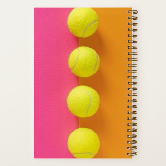 Custom Monogram Tennis Balls Notizblock (Rückseite)