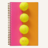 Custom Monogram Tennis Balls Notizblock (Vorderseite)