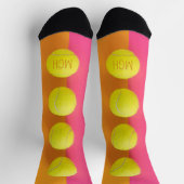 Custom Monogram Tennis Balls Socken (Oben)