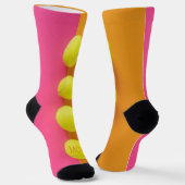 Custom Monogram Tennis Balls Socken (Gewinkelt)