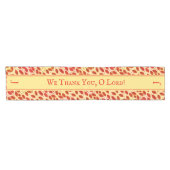Custom Monogram Thanksgiving FALL AUTUMN LEAVES Kurzer Tischläufer (Horizontal)