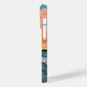 Custom Monogram Tropical Beach Sunset Case-Mate iPhone Hülle (Rückseite / Links)