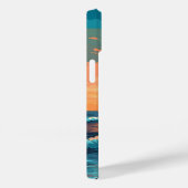 Custom Monogram Tropical Beach Sunset Case-Mate iPhone Hülle (Rückseite / Rechts)