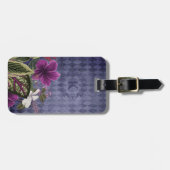 Custom Monogram Tropical Floral Gepäckanhänger (Vorderseite horizontal)