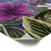 Custom Monogram Tropical Floral Poster (Ecke)