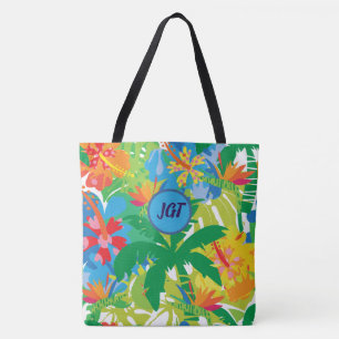 Custom Monogram Tropical Forest Tasche